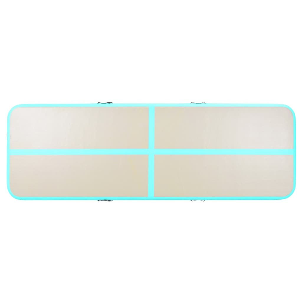 Inflatable Gymnastics Mat with Pump 118.1"x39.3"x3.9" PVC Green