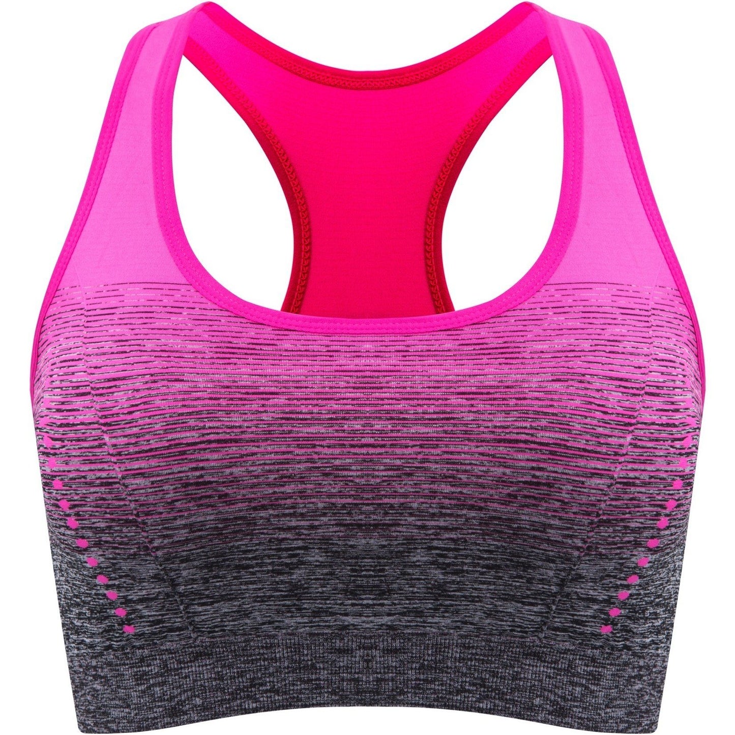 1pc/2pcs/3pcsMedium Support Two Tone Racer Back Sports Bra, Fitness Workout Running Yoga Bra