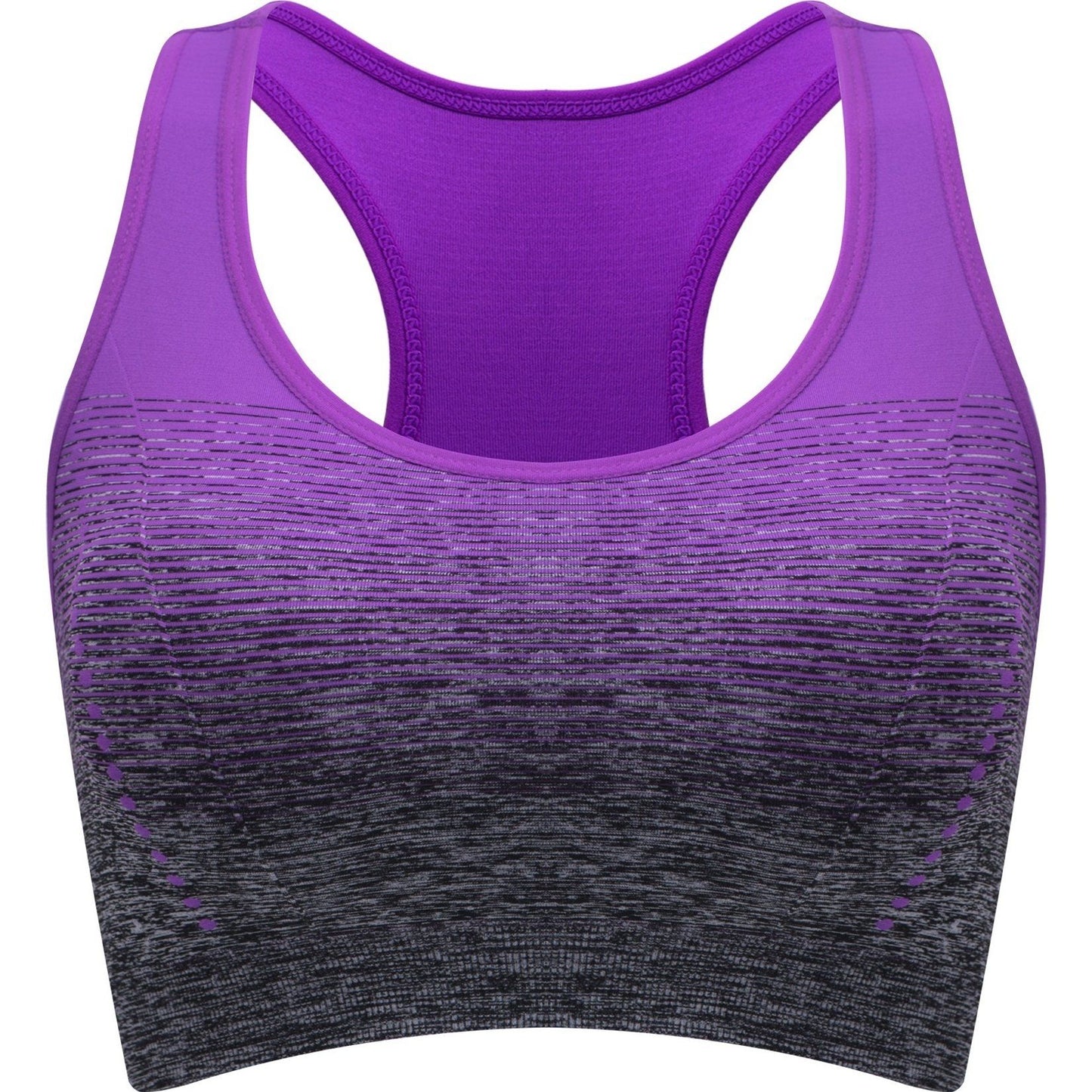 1pc/2pcs/3pcsMedium Support Two Tone Racer Back Sports Bra, Fitness Workout Running Yoga Bra