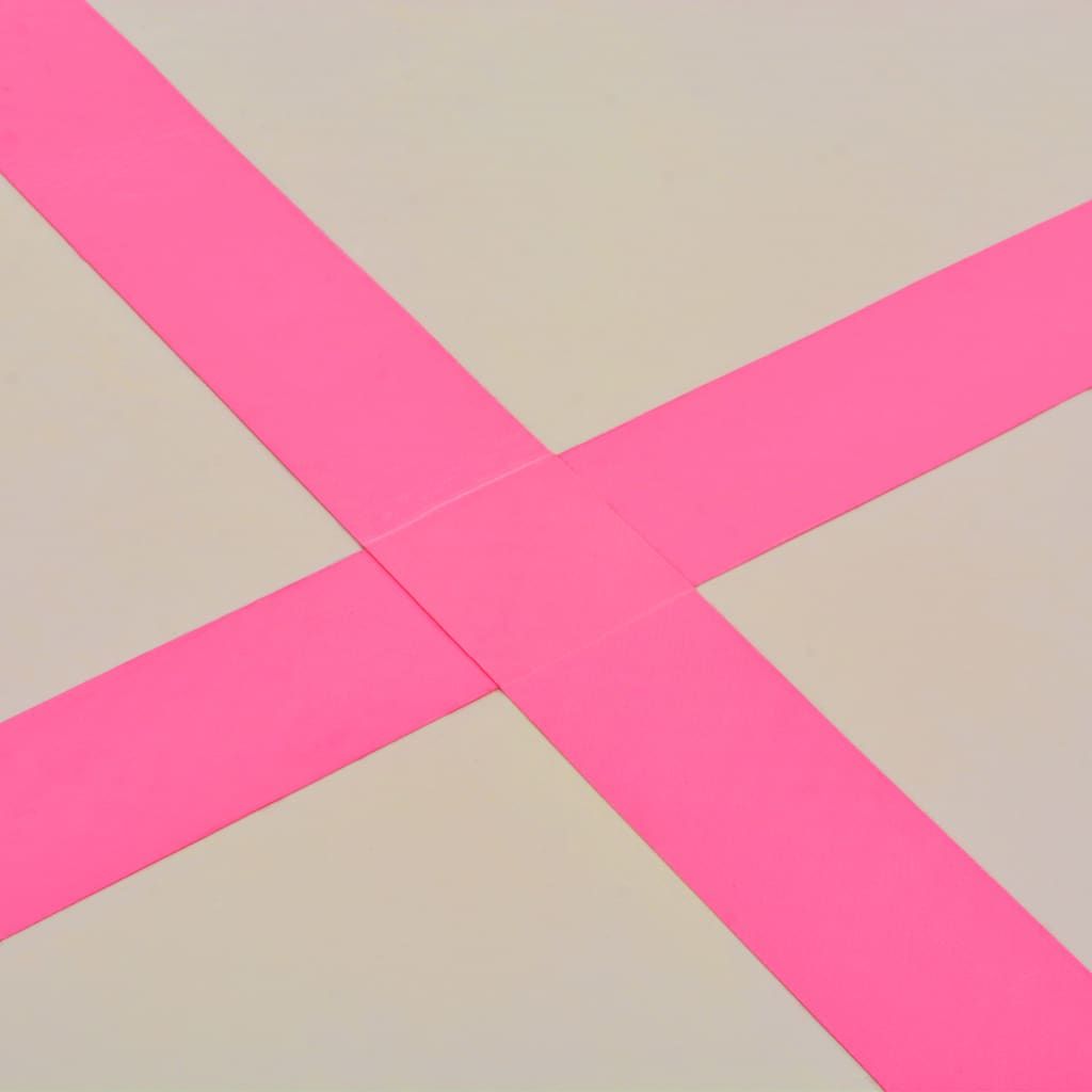 Inflatable Gymnastics Mat with Pump 236.2"x39.4"x3.9" PVC Pink