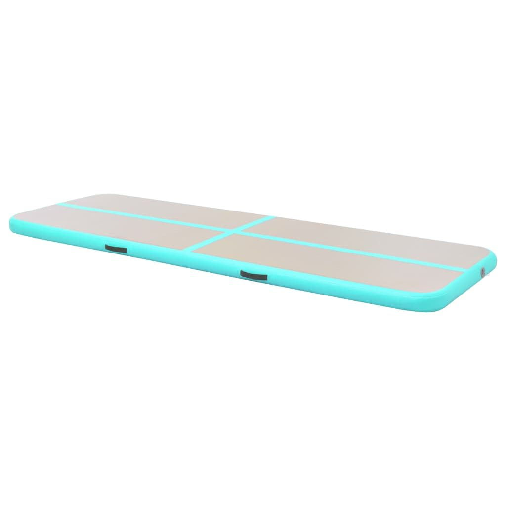Inflatable Gymnastics Mat with Pump 118.1"x39.3"x3.9" PVC Green