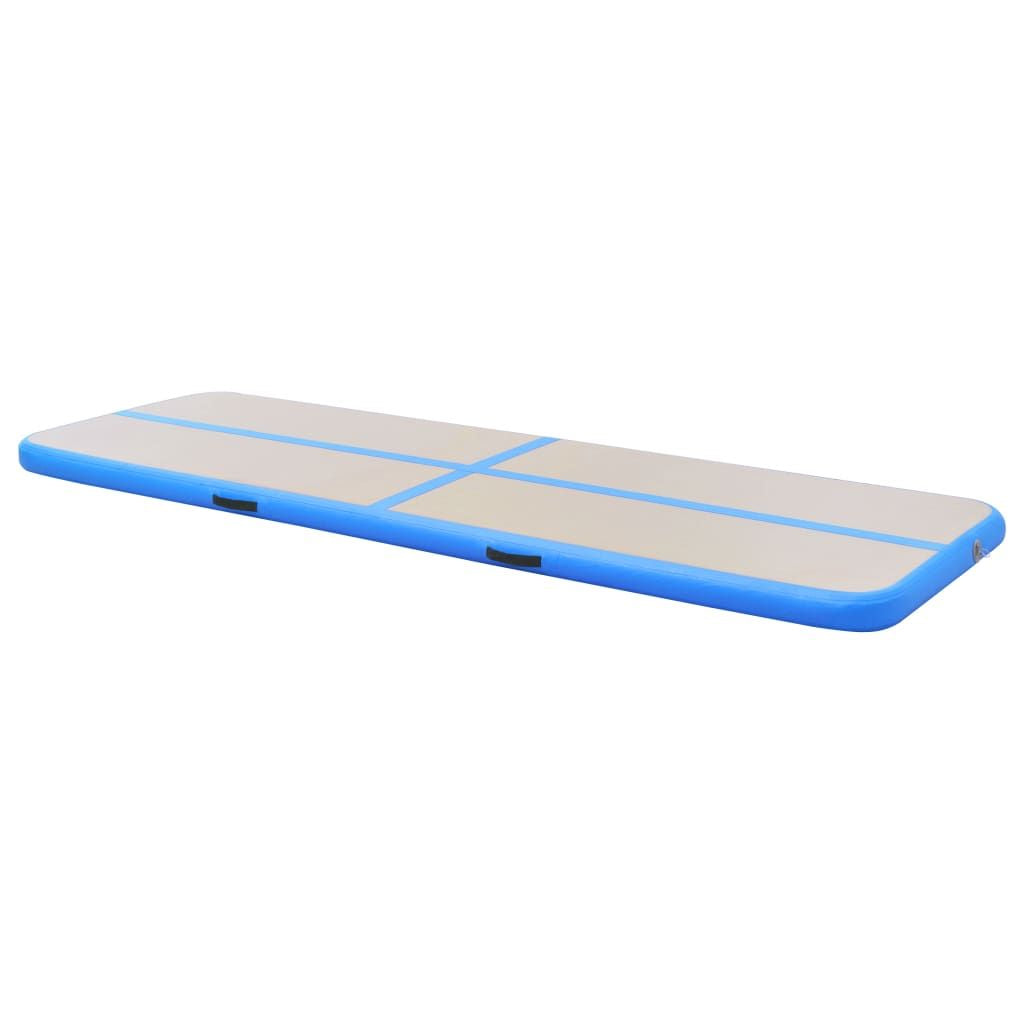 Inflatable Gymnastics Mat with Pump 315"x39.4"x3.9" PVC Blue