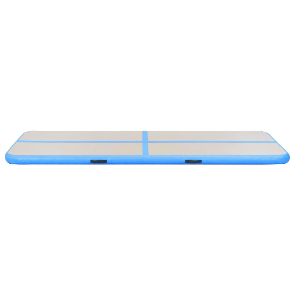 Inflatable Gymnastics Mat with Pump 315"x39.4"x3.9" PVC Blue